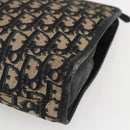 Christian Dior Trotter Canvas Clutch Bag Navy Silver Auth fm5120-16
