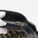 Christian Dior Trotter Canvas Clutch Bag Navy Silver Auth fm5120-9