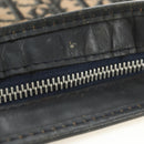 Christian Dior Trotter Canvas Clutch Bag Navy Silver Auth fm5120-8