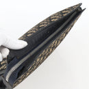 Christian Dior Trotter Canvas Clutch Bag Navy Silver Auth fm5120-5