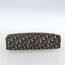 Christian Dior Trotter Canvas Clutch Bag Navy Silver Auth fm5120-6