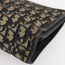 Christian Dior Trotter Canvas Clutch Bag Navy Silver Auth fm5120-7