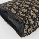 Christian Dior Trotter Canvas Clutch Bag Navy Silver Auth fm5120-15