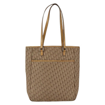 Christian Dior Trotter Canvas Tote Bag Beige Silver Auth fm5121 - 0