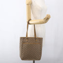 Christian Dior Trotter Canvas Tote Bag Beige Silver Auth fm5121-22