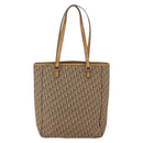 Christian Dior Trotter Canvas Tote Bag Beige Silver Auth fm5121-3