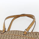 Christian Dior Trotter Canvas Tote Bag Beige Silver Auth fm5121-8