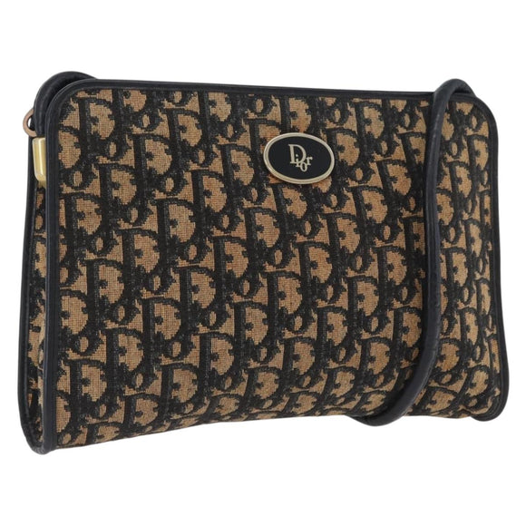 Christian Dior Trotter Canvas Oblique Rabbit Mini Roller Bag Navy Auth fm5122