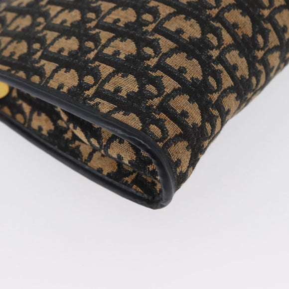 Christian Dior Trotter Canvas Oblique Rabbit Mini Roller Bag Navy Auth fm5122