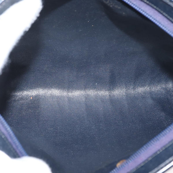 Christian Dior Trotter Canvas Oblique Rabbit Mini Roller Bag Navy Auth fm5122