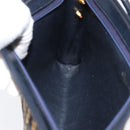 Christian Dior Trotter Canvas Oblique Rabbit Mini Roller Bag Navy Auth fm5122-19