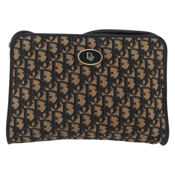Christian Dior Trotter Canvas Oblique Rabbit Mini Roller Bag Navy Auth fm5122