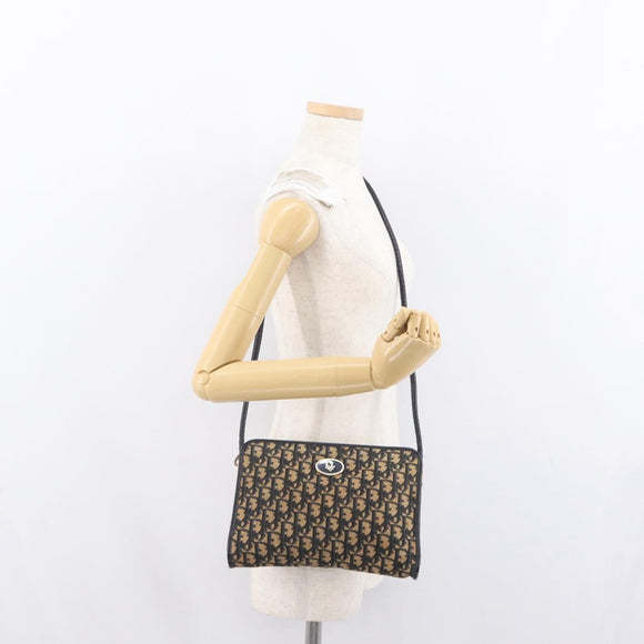 Christian Dior Trotter Canvas Oblique Rabbit Mini Roller Bag Navy Auth fm5122