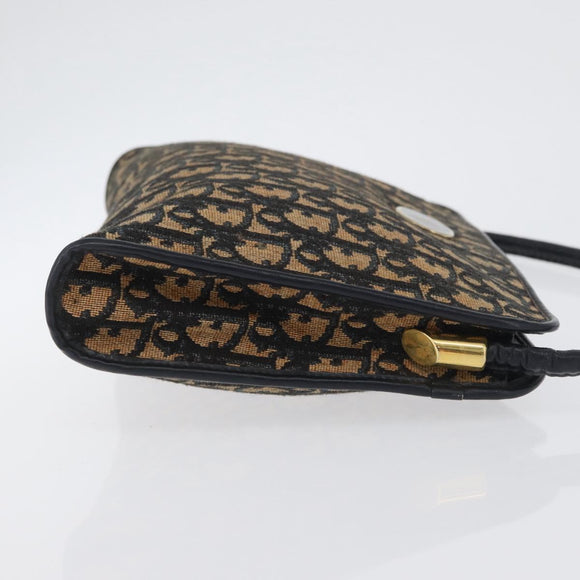 Christian Dior Trotter Canvas Oblique Rabbit Mini Roller Bag Navy Auth fm5122
