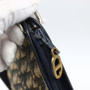 Christian Dior Trotter Canvas Oblique Rabbit Mini Roller Bag Navy Auth fm5123-14