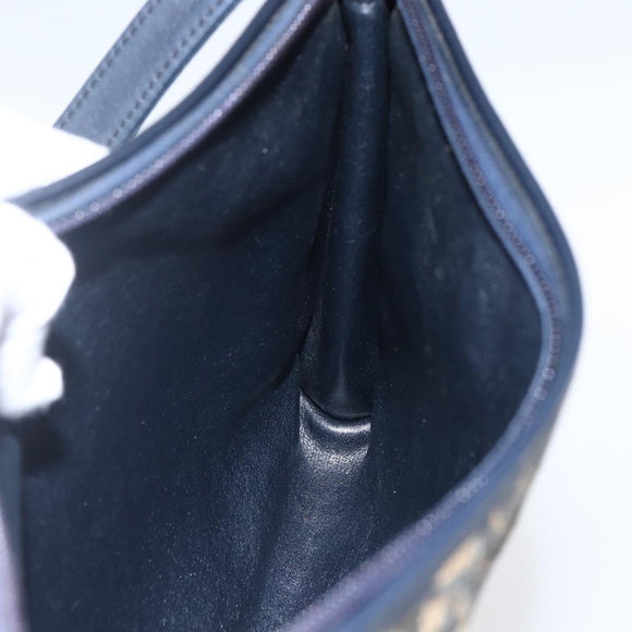 Christian Dior Trotter Canvas Oblique Rabbit Mini Roller Bag Navy Auth fm5123