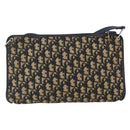 Christian Dior Trotter Canvas Oblique Rabbit Mini Roller Bag Navy Auth fm5123-3