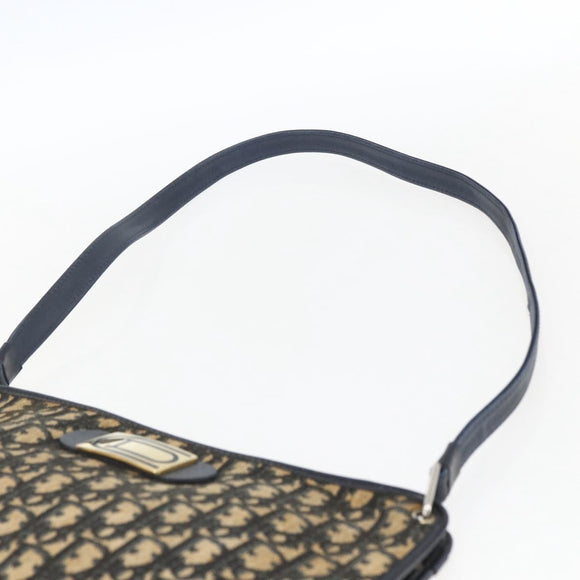 Christian Dior Trotter Canvas Oblique Rabbit Mini Roller Bag Navy Auth fm5123