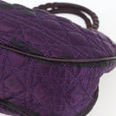 Christian Dior Canage Hand Bag Nylon Purple Silver Auth fm5125-10