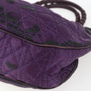 Christian Dior Canage Hand Bag Nylon Purple Silver Auth fm5125-12