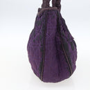 Christian Dior Canage Hand Bag Nylon Purple Silver Auth fm5125-4