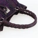 Christian Dior Canage Hand Bag Nylon Purple Silver Auth fm5125-7