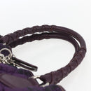 Christian Dior Canage Hand Bag Nylon Purple Silver Auth fm5125-8