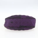 Christian Dior Canage Hand Bag Nylon Purple Silver Auth fm5125-9