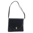 Christian Dior Shoulder Bag Leather Black Gold Auth fm5126-1