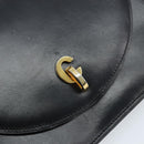 Christian Dior Shoulder Bag Leather Black Gold Auth fm5126-19