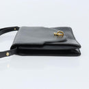 Christian Dior Shoulder Bag Leather Black Gold Auth fm5126-4