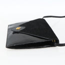 Christian Dior Shoulder Bag Leather Black Gold Auth fm5127-5