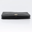 Christian Dior Chain Shoulder Bag Leather Black Gold Auth fm5129-5