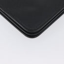 Christian Dior Chain Shoulder Bag Leather Black Gold Auth fm5129-15