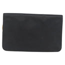 Christian Dior Chain Shoulder Bag Leather Black Gold Auth fm5129-2