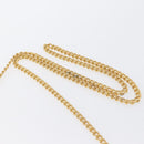 Christian Dior Chain Shoulder Bag Leather Black Gold Auth fm5129-8