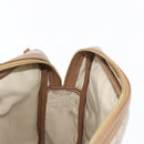 Christian Dior Honeycomb Canvas Clutch Bag PVC Beige Gold Auth fm5130-16