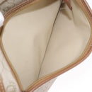 Christian Dior Honeycomb Canvas Clutch Bag PVC Beige Gold Auth fm5130-18
