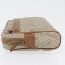 Christian Dior Honeycomb Canvas Clutch Bag PVC Beige Gold Auth fm5130-5