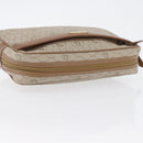 Christian Dior Honeycomb Canvas Clutch Bag PVC Beige Gold Auth fm5130-6