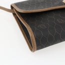 Christian Dior Honeycomb Canvas Shoulder Bag PVC Black Gold Auth fm5132-14