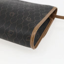 Christian Dior Honeycomb Canvas Shoulder Bag PVC Black Gold Auth fm5132-15