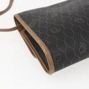 Christian Dior Honeycomb Canvas Shoulder Bag PVC Black Gold Auth fm5132-16