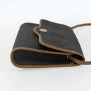 Christian Dior Honeycomb Canvas Shoulder Bag PVC Black Gold Auth fm5132-4