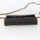Christian Dior Honeycomb Canvas Shoulder Bag PVC Black Gold Auth fm5132-5