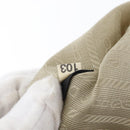 PRADA Shoulder Bag Nylon Leather Beige Gold Auth fm5136-12