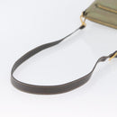PRADA Shoulder Bag Nylon Leather Beige Gold Auth fm5136-7