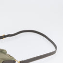 PRADA Shoulder Bag Nylon Leather Beige Gold Auth fm5136-8