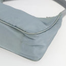 PRADA Hand Pouch Nylon Baby Blue Silver Auth fm5138-15