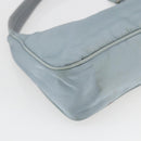 PRADA Hand Pouch Nylon Baby Blue Silver Auth fm5138-16